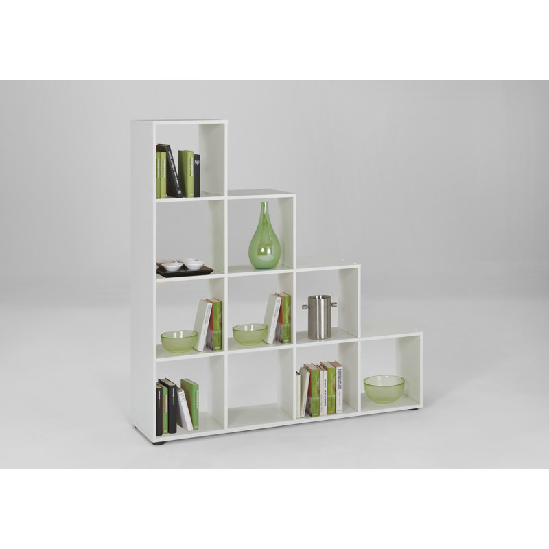 Gracie 143.5 cm H x 138.5 cm W Cube Bookcase, White
