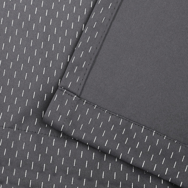 Ensemble de rideaux obscurcissants à motif géométrique abstrait Wiechmann, Gris, l 52 po x L 108 po