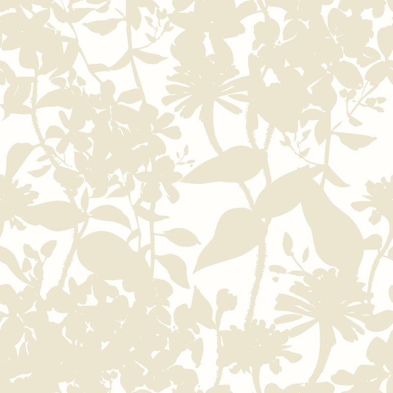 Summer Silhouette Coral Twist Smooth Matt Wallpaper, Cream
