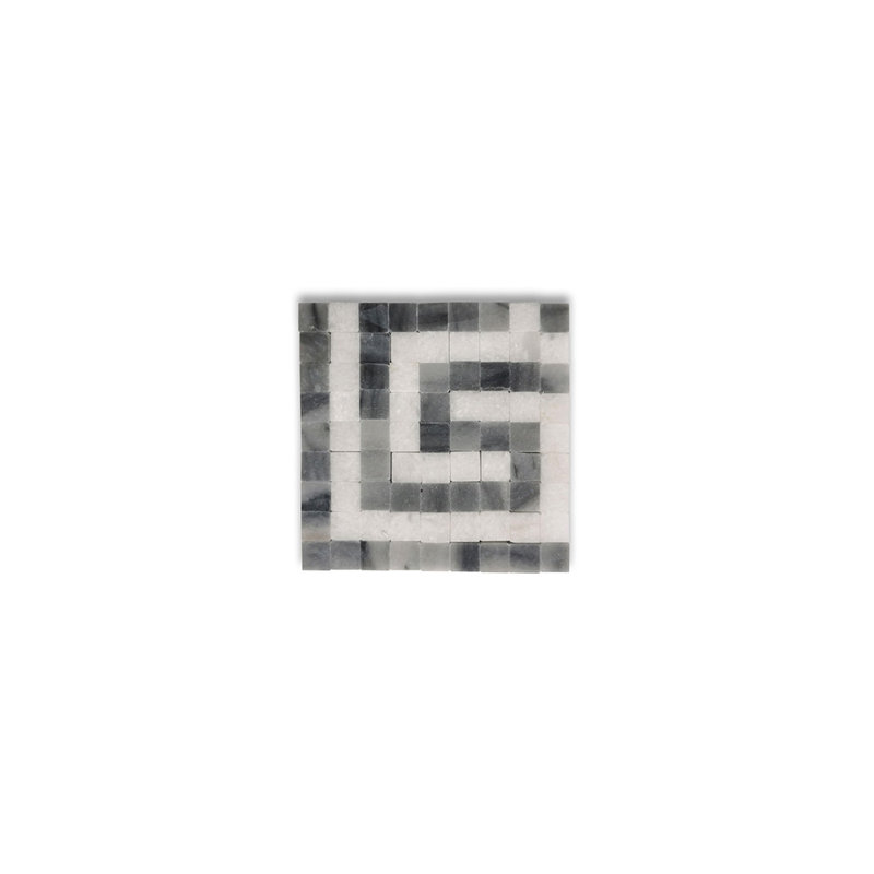 3.5 in. x 3.5 in. Marble Tile, Brown/Gray
