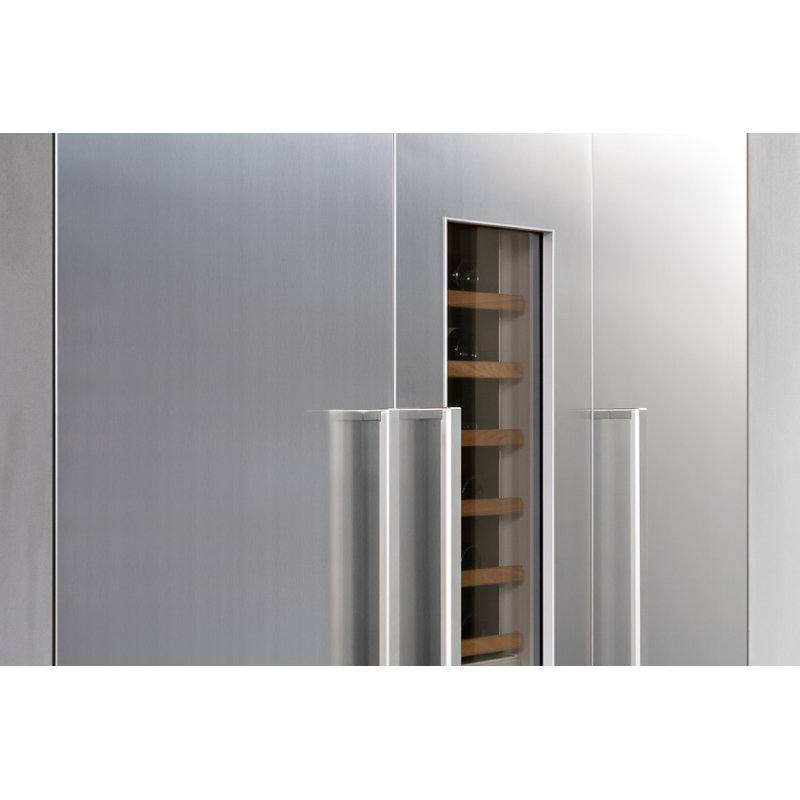 24" Built-in Wine Cellar Column Stainless Steel, Left Handed