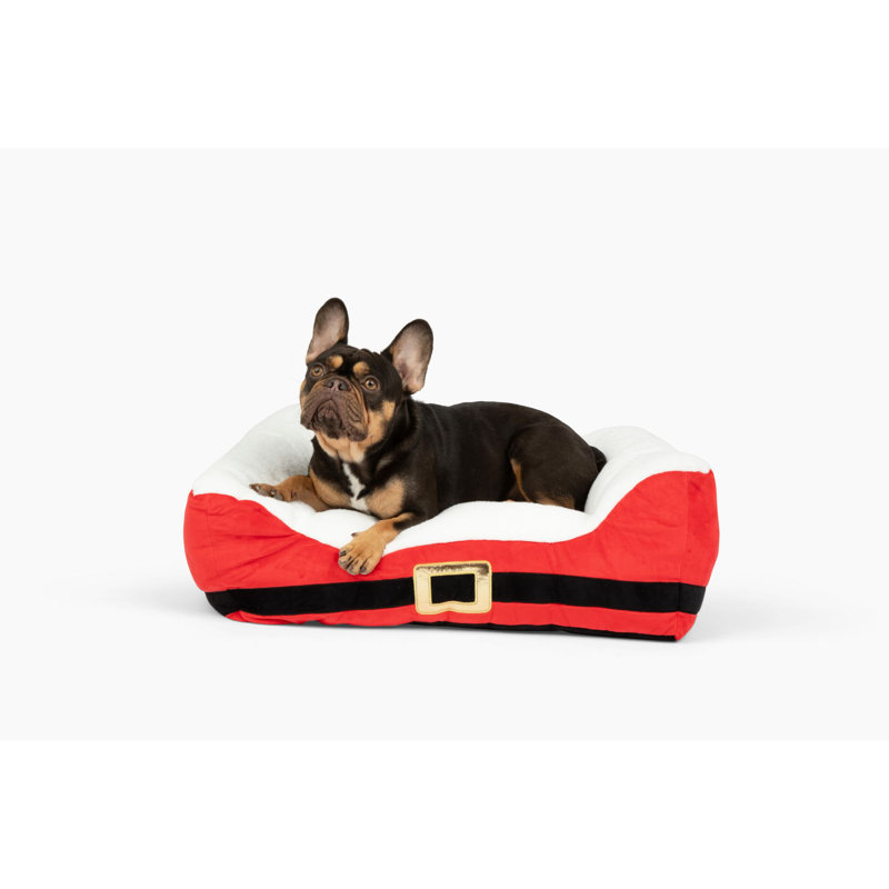Lit pour chien Père Noël à ceinture de Noël