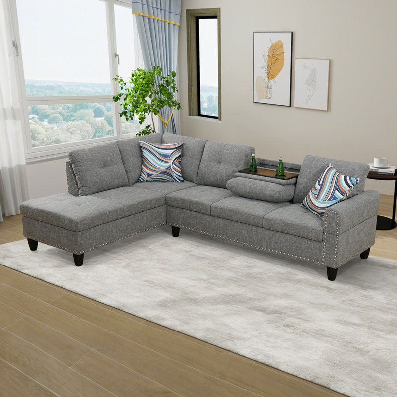 97" Wide Sofa & Chaise Set, Left Hand Facing