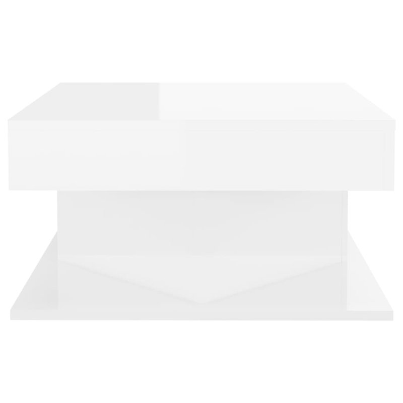 Goce Block Coffee Table, High Gloss White