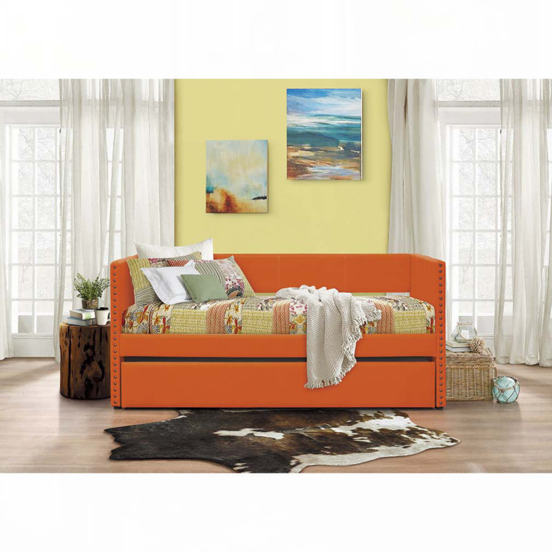Yelton Daybed with Trundle, Orange