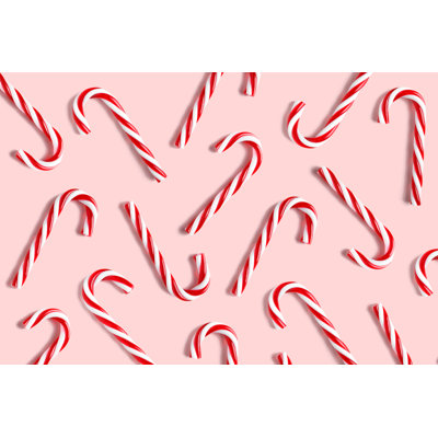 Candy Cane - Wrapped Canvas Print