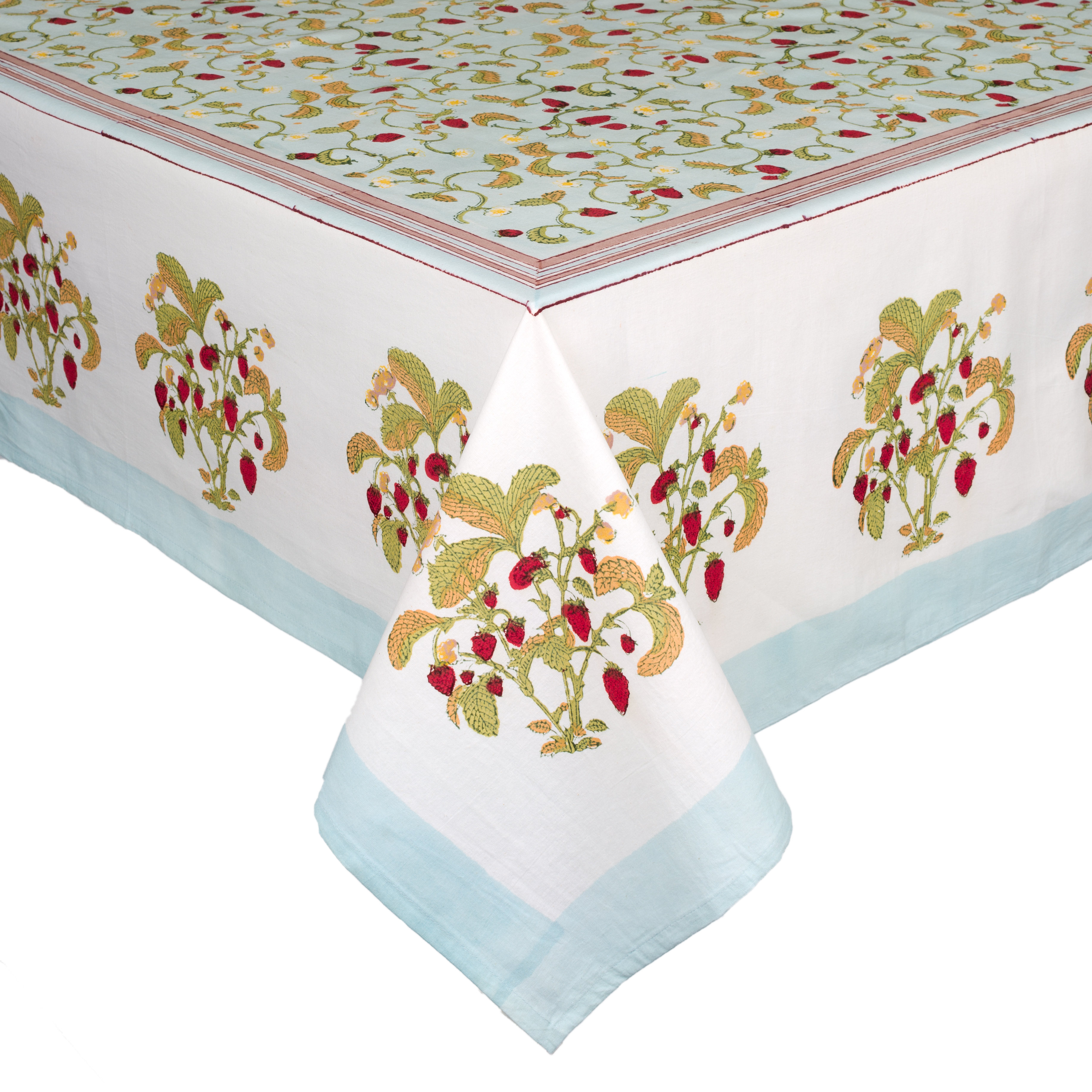 Couleur Nature Strawberry Tablecloth | Perigold - 128" L x 71" W