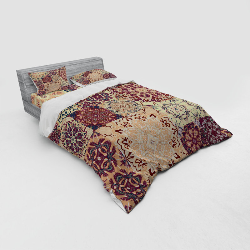 Rustic Polyester Geometric Shapes Duvet Cover