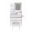 Vanity Desk With 3-Color LED Mirror, Stool, & Charging Station-1386428603