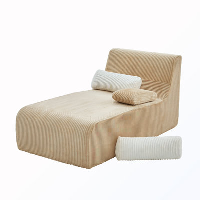 Boneless Chaise Lounge With Pillows