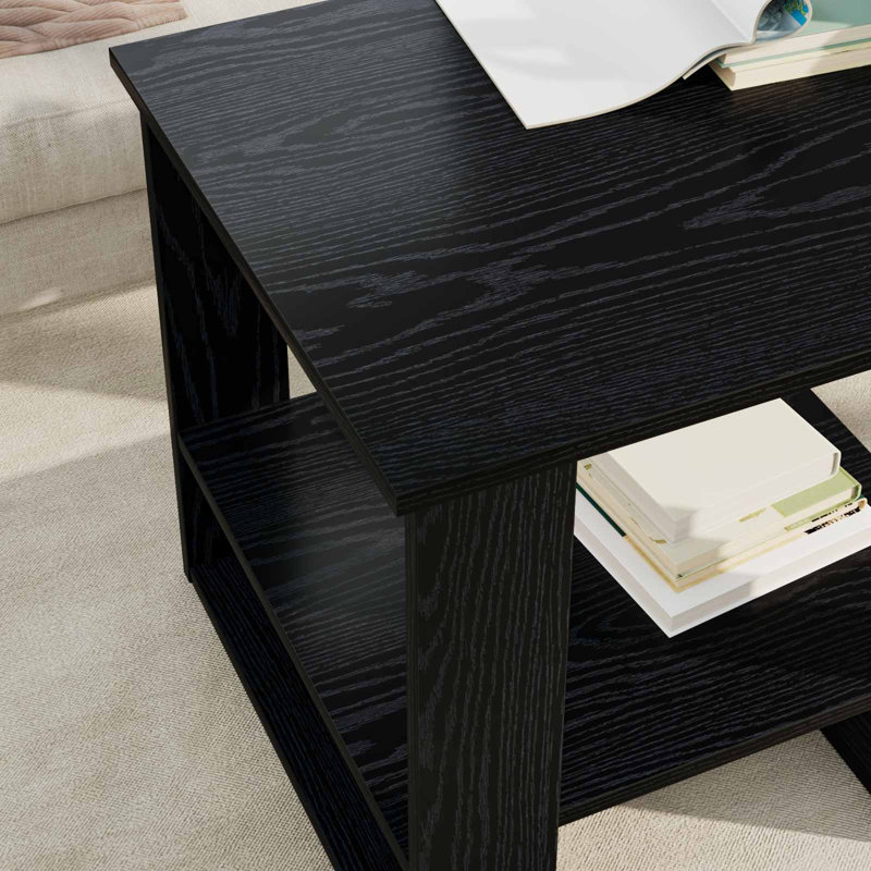 Coffee Table with Storage, 50cm. H x 51cm. L x 50cm. W, Black Oak
