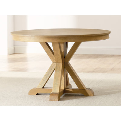 Table de salle à manger ronde en bois 48 po Resendez Rylie