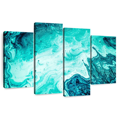Aamarine abstrait aigue-marine de luxe