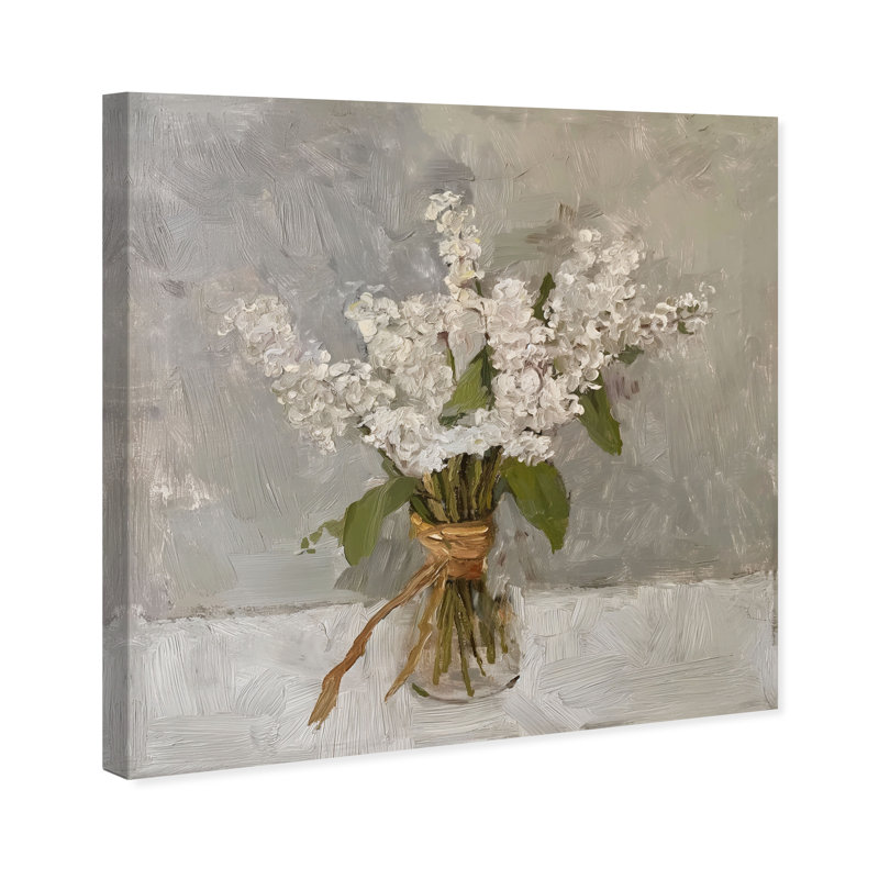 Snowbound Flower Canvas Floral & Botanical Print by Oliver Gal, Black Frame, 12 x 12, Canvas Unframed, 20"H x 20"W