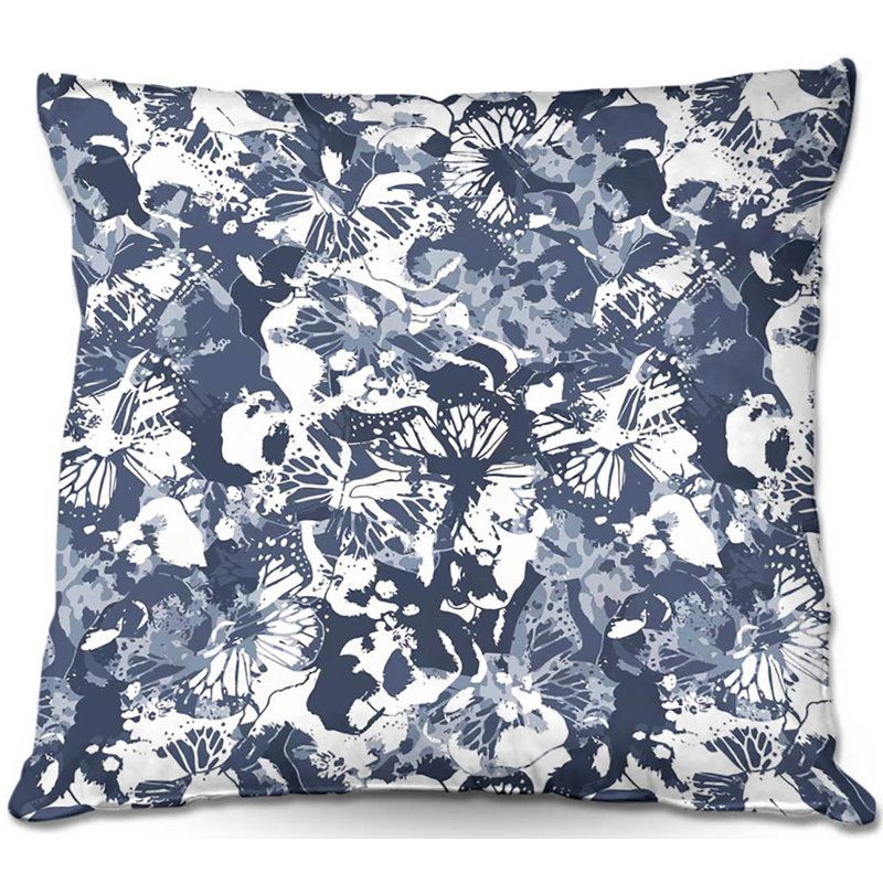  Couch Butterflies II Throw Pillow, 16" x 16"