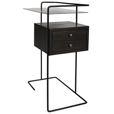 Massimo Steel Top 2 - Drawer End Table