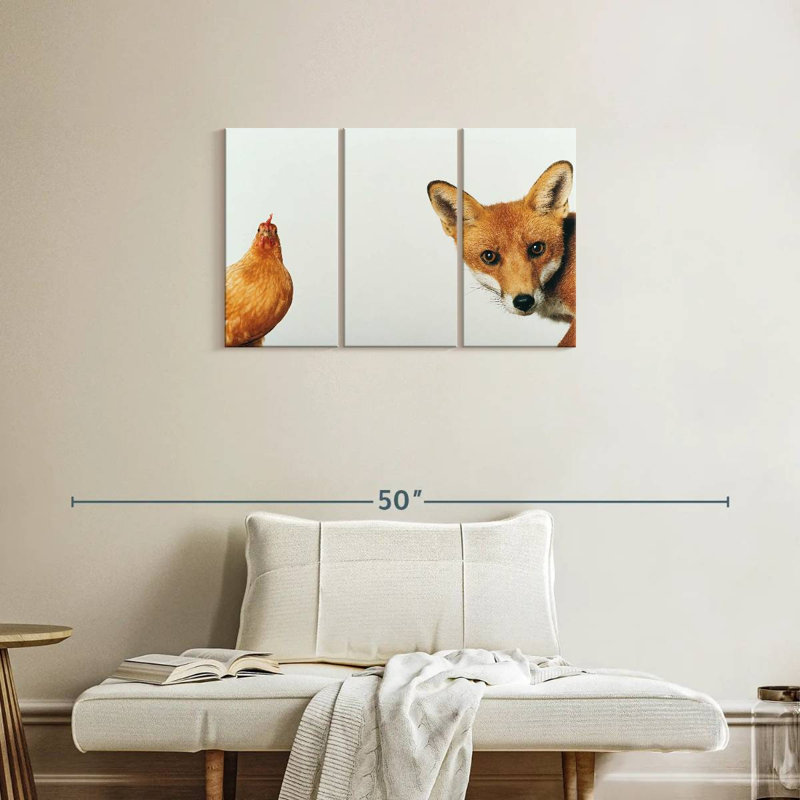Brampt Chicken And Fox, 20" H x 33" W