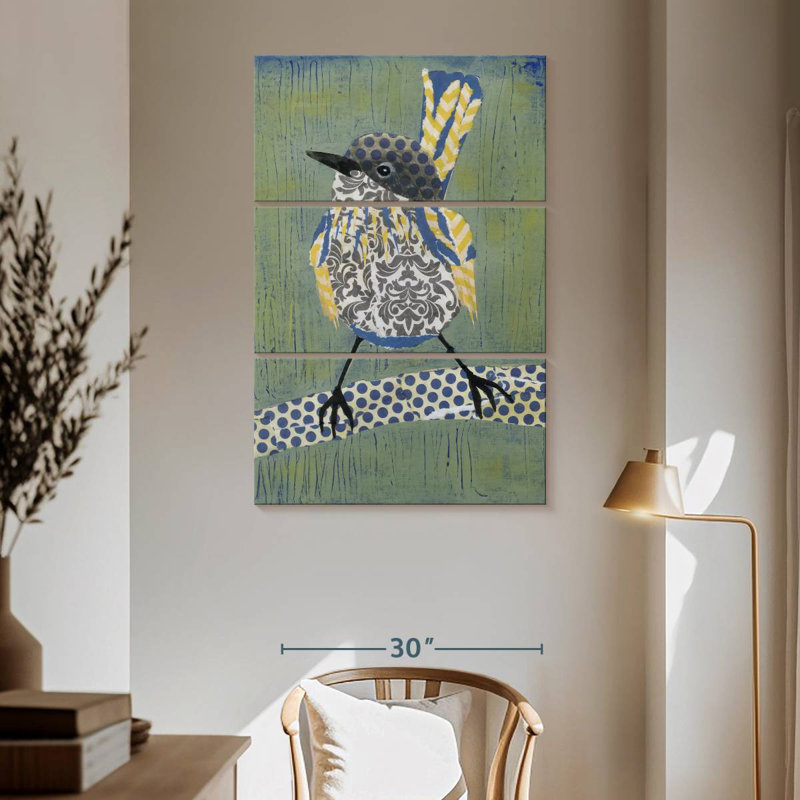 Brampt Patchwork Wren I, 65" H x 42" W