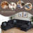 Multifunctional Modular L - Shaped Sectional Sofa With Built - In Cup Holders, Hidden Storage Compartments And Convertible Seating Design-75420221