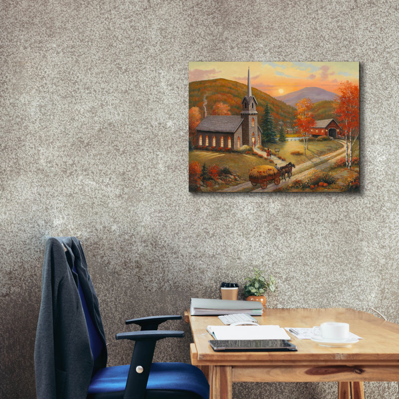 «Autumn In Vermont» par John Zaccheo, H 26 po x l 34 po x P 1,5 po