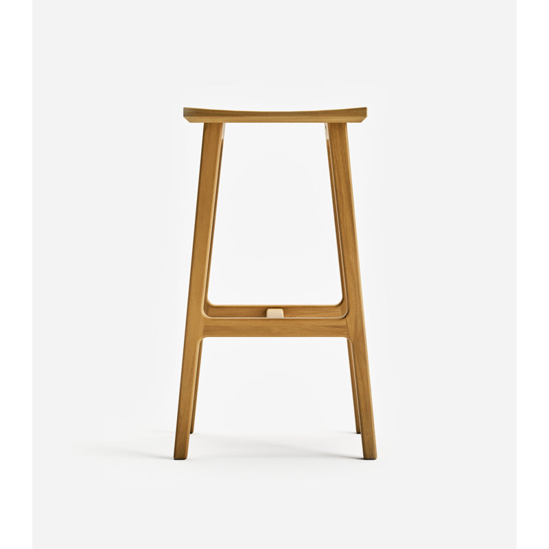 Coyotepe Saddle Stool, Bar Stool (30" Seat Height), Teak