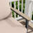 27" Wide All Weather Aluminum Ladder Back Patio Armchair with Wooden Arm-816584098
