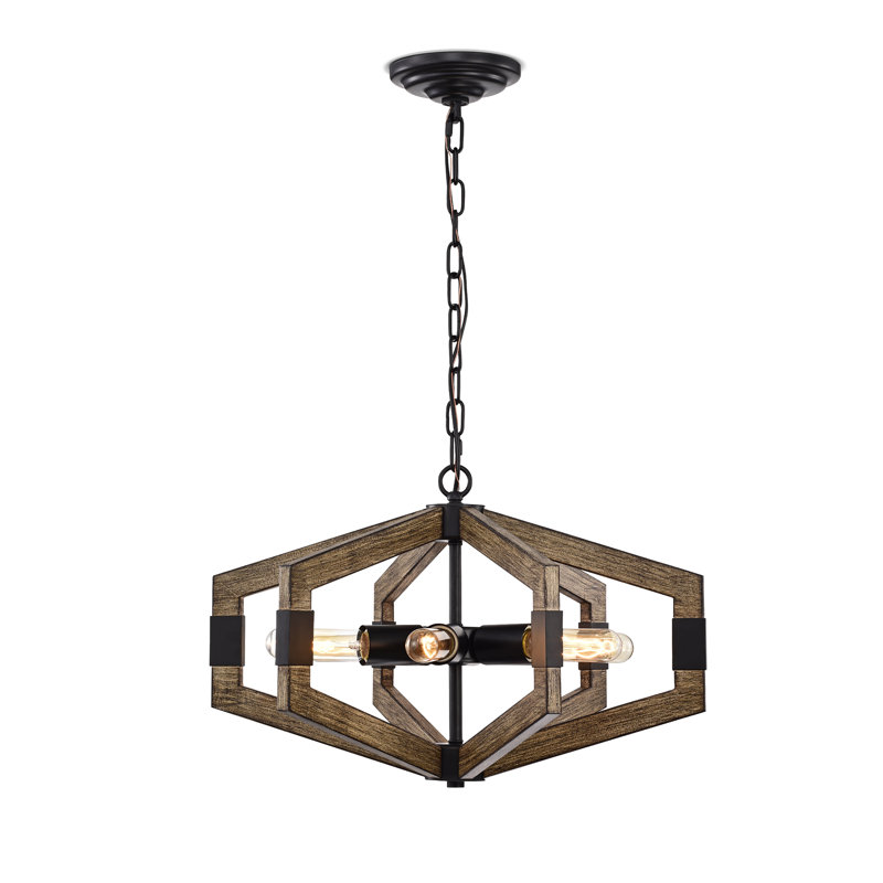 6 - Light Geometric Chandelier