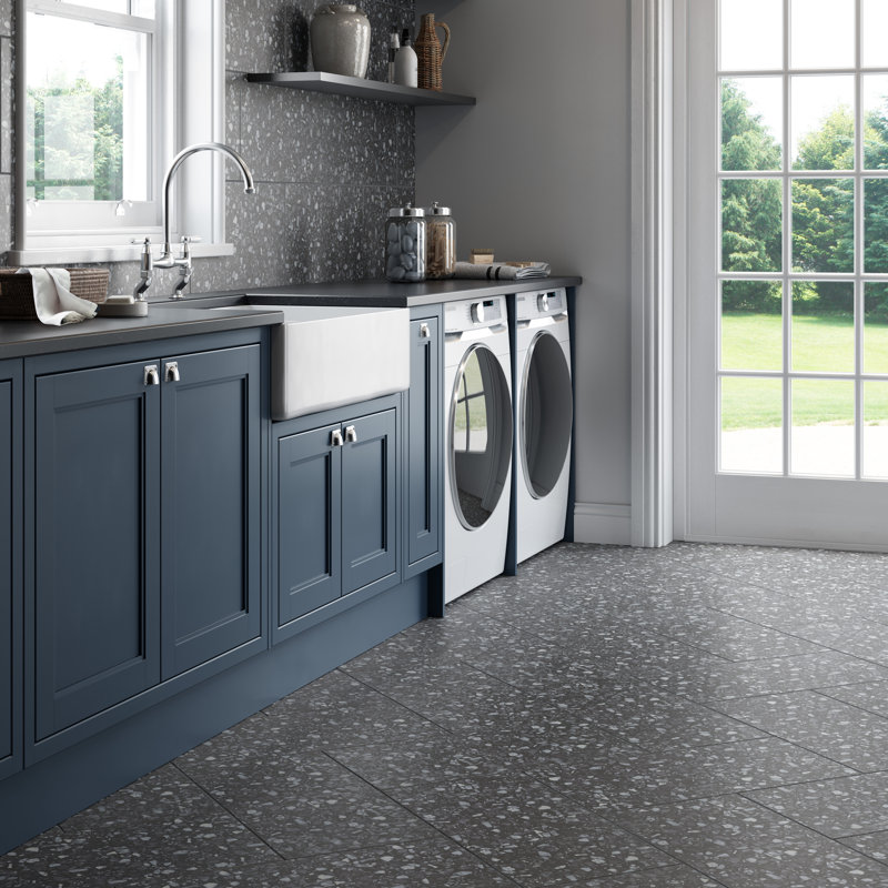 Fragmento™ 12 In. X 24 In. Matte Porcelain Floor And Wall Tile (15.5 Sq. Ft./Case), Black Large Speckle