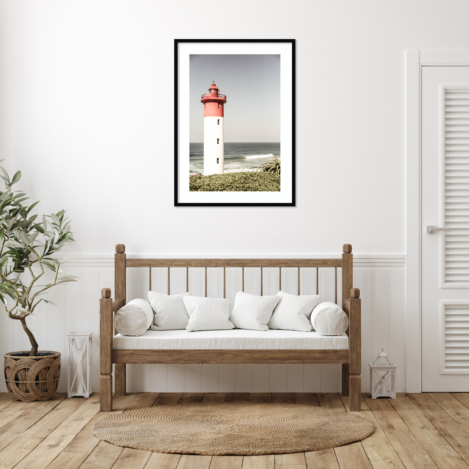 Daisey "Oyster Box Lighthouse" Print, Black, 41" H x 30" W