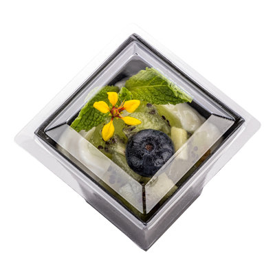 Restaurantware-LIDS ONLY: 100 Plastic Lids For Appetizer Cups, Lid For 4 Ounce Disposable Cups - Containers Sold Separately, Sturdy, Clear Plastic Cover For Mini Dessert Cups, Secure Fit