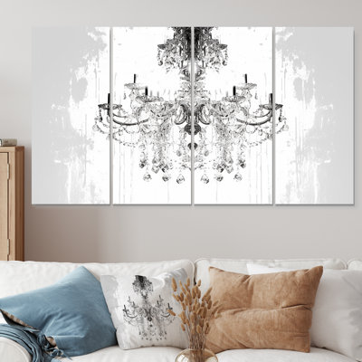 Epineux - Ensemble de décoration murale lustre glam 4 pièces