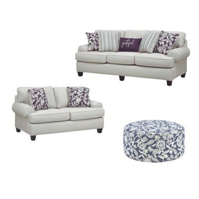 Awesome Oatmeal Sofa Bed 3-piece Set