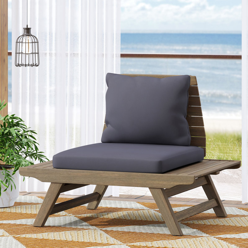 CHAISE CLUB SEDona, Coussin gris foncé / structure brun foncé