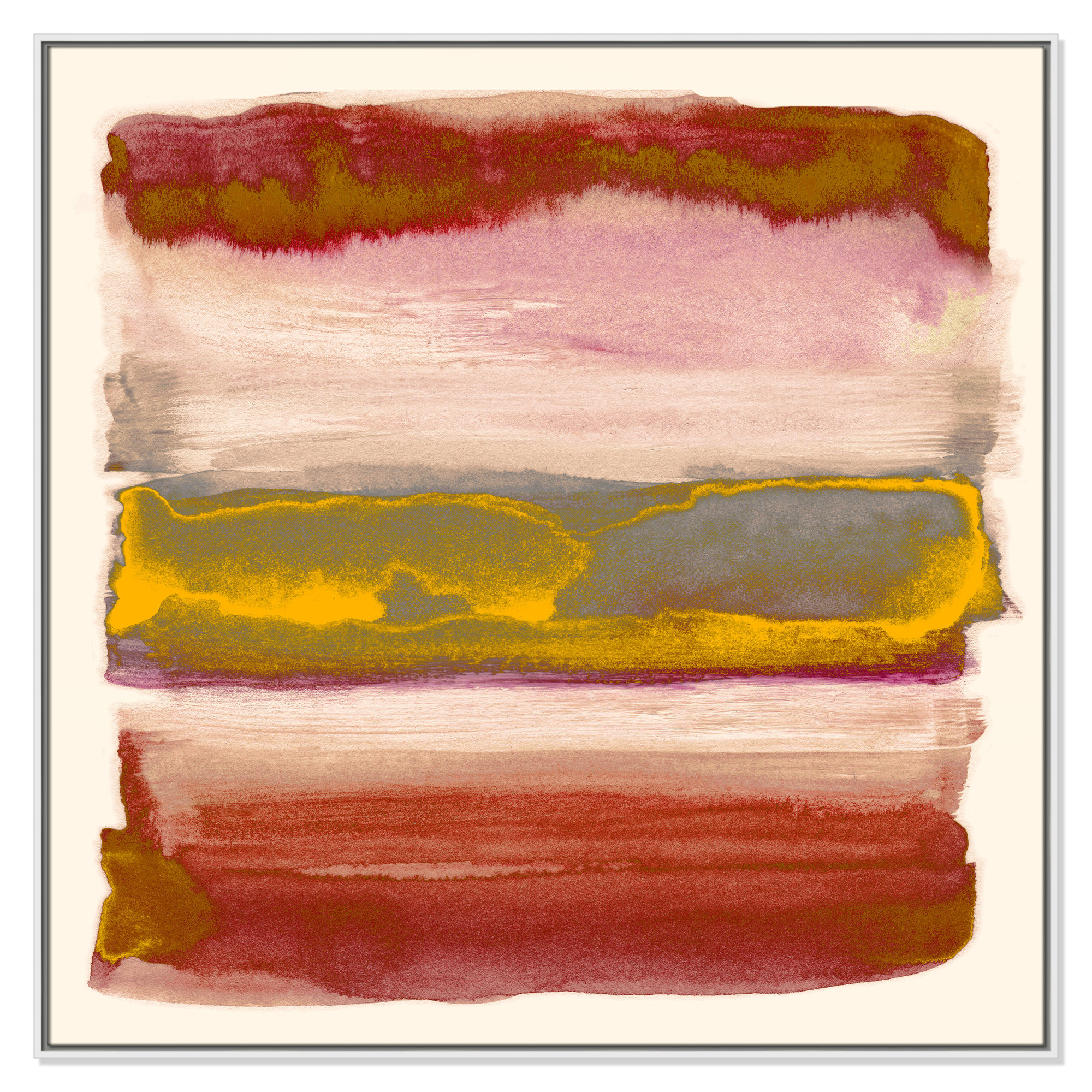 Yellow Sky II Print by Nan, 46.5" H x 46.5" W, White