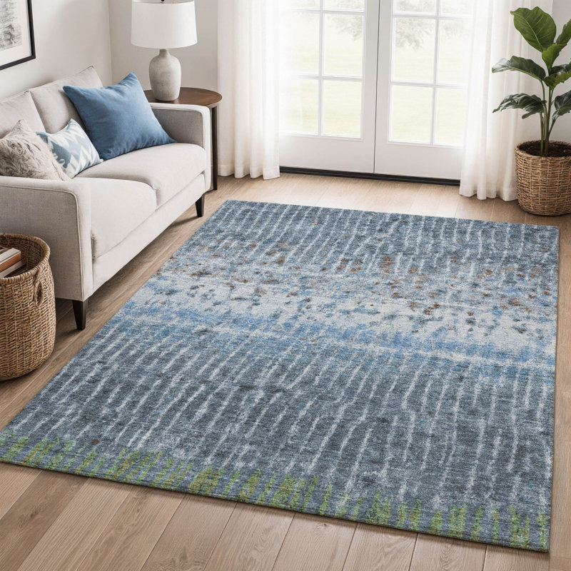 Tapis de qualité supérieure lavable à la machine Mayfield AMF2406, Bleu, 10 pi x 14 pi