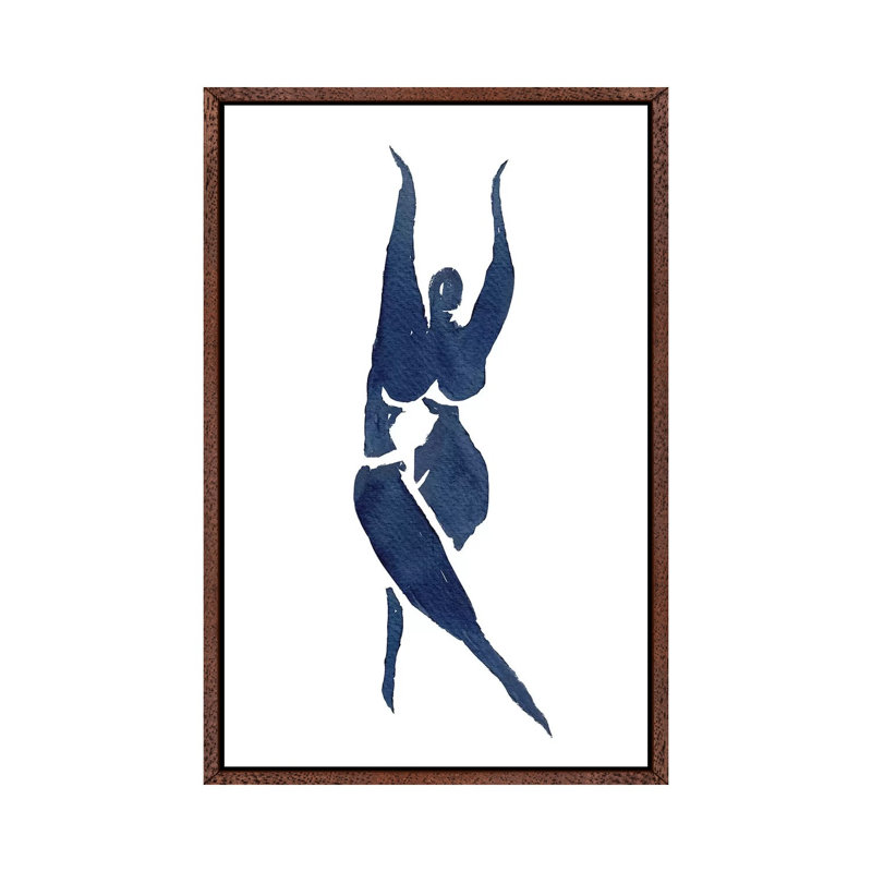 La Danse 1 Piece Wall Art on Canvas, 66.04cm H x 45.72cm W x 3.81cm D, Classic Brown Wood Framed