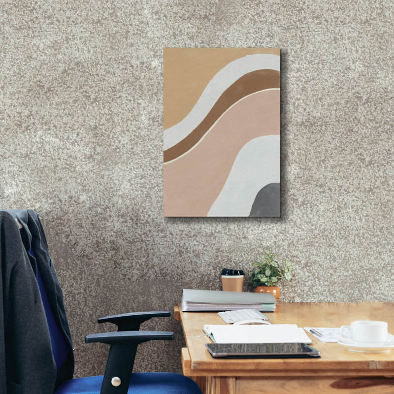 «Flowing 2 Neutral» par Danhui Nai, art mural sur toile, H 26 po x l 18 po