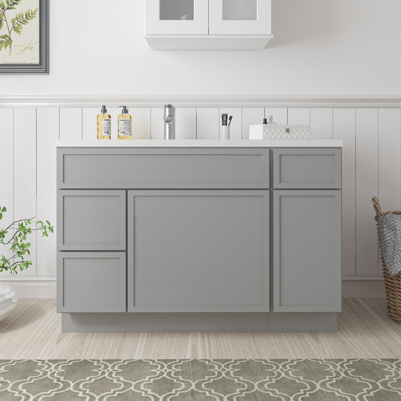 48'' Single Bathroom Vanity Base Only, Gray