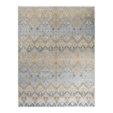 Overdyed One-of-a-Kind 9' 1" X 11' 10" Hand Knotted Area Rug
