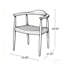 Chaise de salle à manger avec accoudoirs