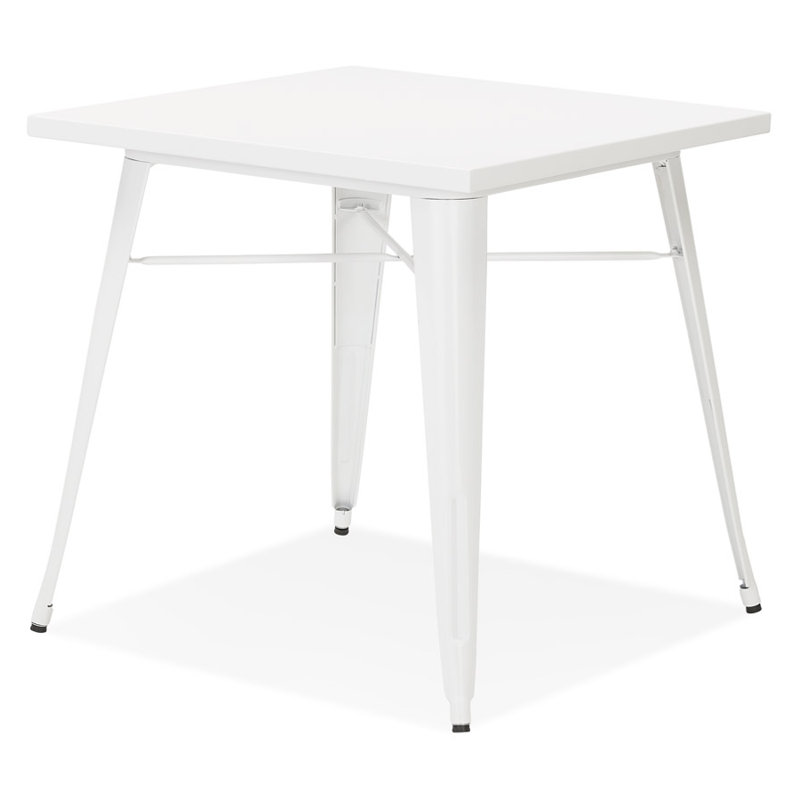 Jayvir Metal Dining Table, White