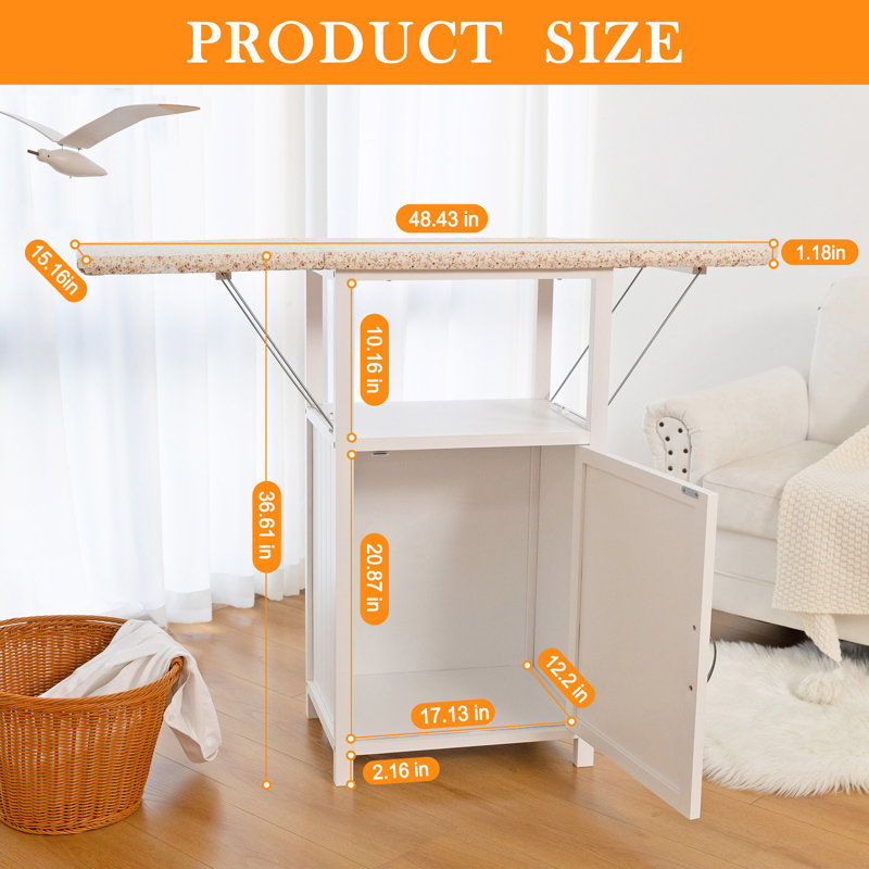 Ironing Board With Storage Cabinet