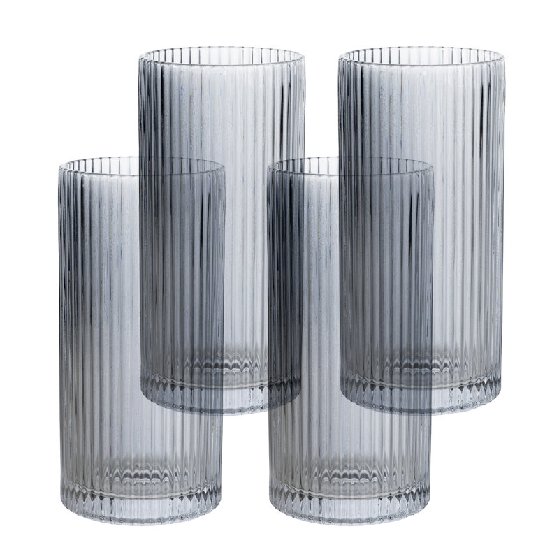 Ensemble de 4 verres à cocktail gris