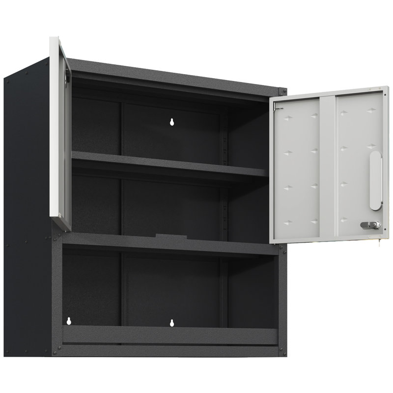Metal Wall Storage Cabinet For Various Settings. With Locking Door And Shelf. For Garage, Warehouse, Office Modern With Lock. Office. , Long-Lasting Build