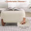 Repose-pieds en similicuir de 28,7 po de largeur avec pieds en bois massif-778693573