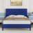 Bed Frame with Headboard, Upholstered Platform Bed with Button Tufted Desigh-93033504-93033507