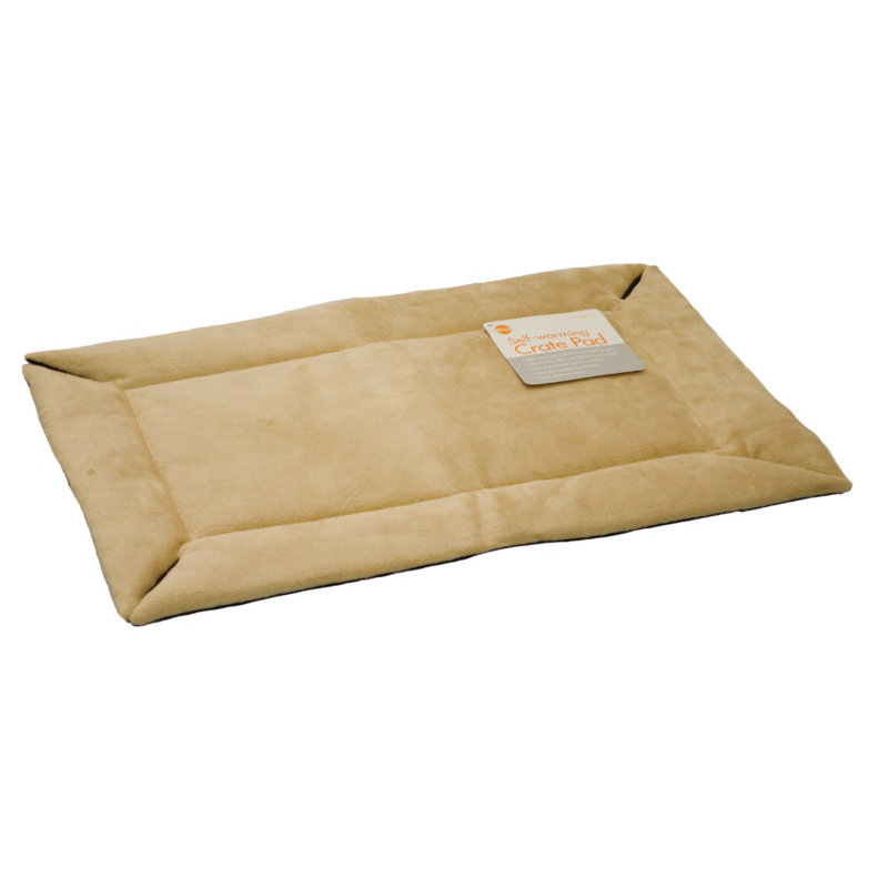 Tapis de caisse pour chien auto-chauffant, Très petit (l 22 po x P 14 po x H 0,5 po), Brun clair