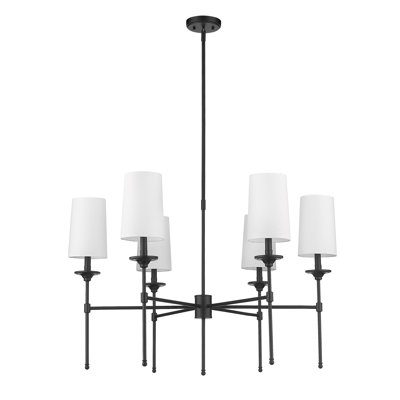 Lustre traditionnel / classique à 6 lumières de style bougie Hayse