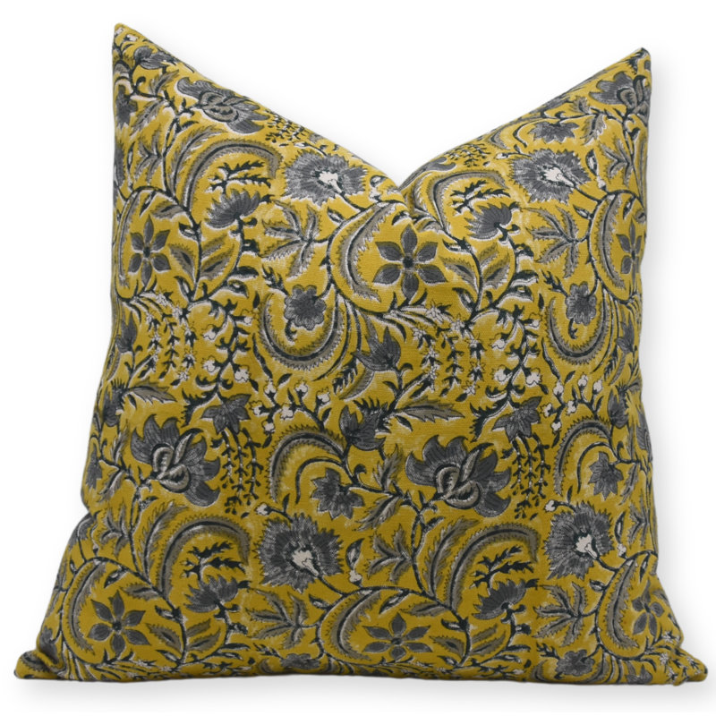 Housse de coussin artisanale en toile de canard Kundanvan 26 x 26 pouces, H 26 po x l 26 po