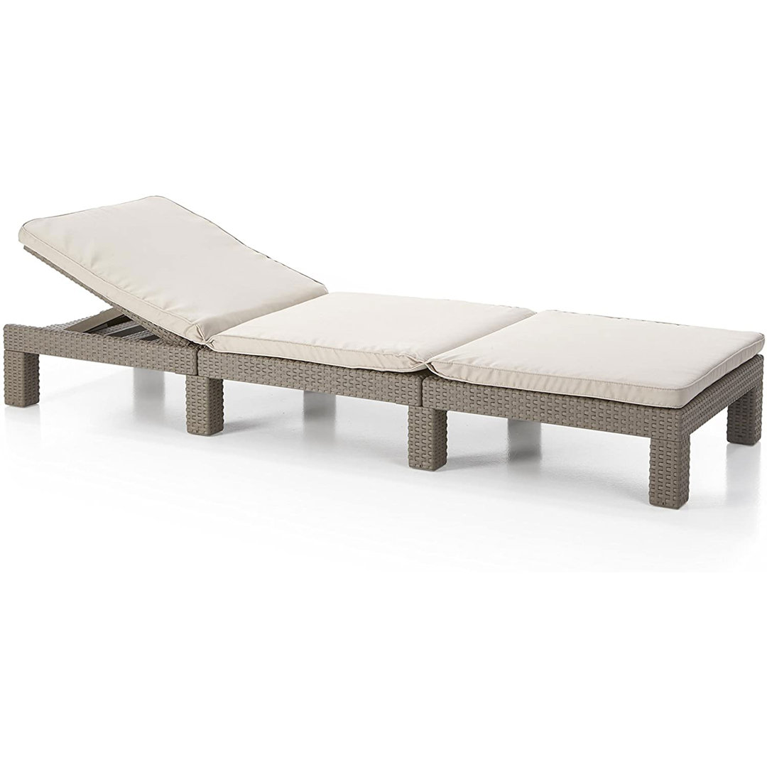 Reclining Sun Lounger with Cushion